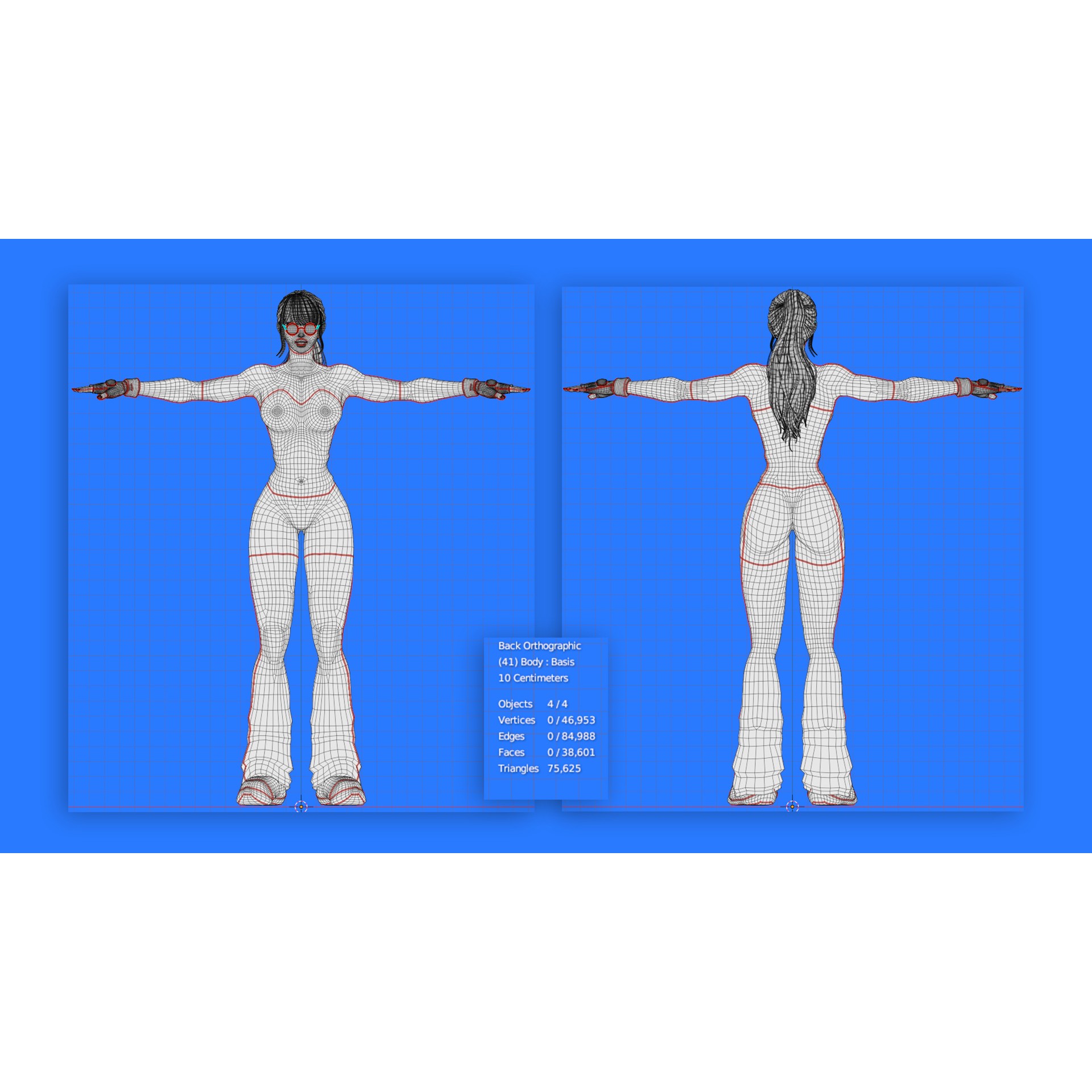 Rin - Low-Poly Game-Ready 3D Model - View 21