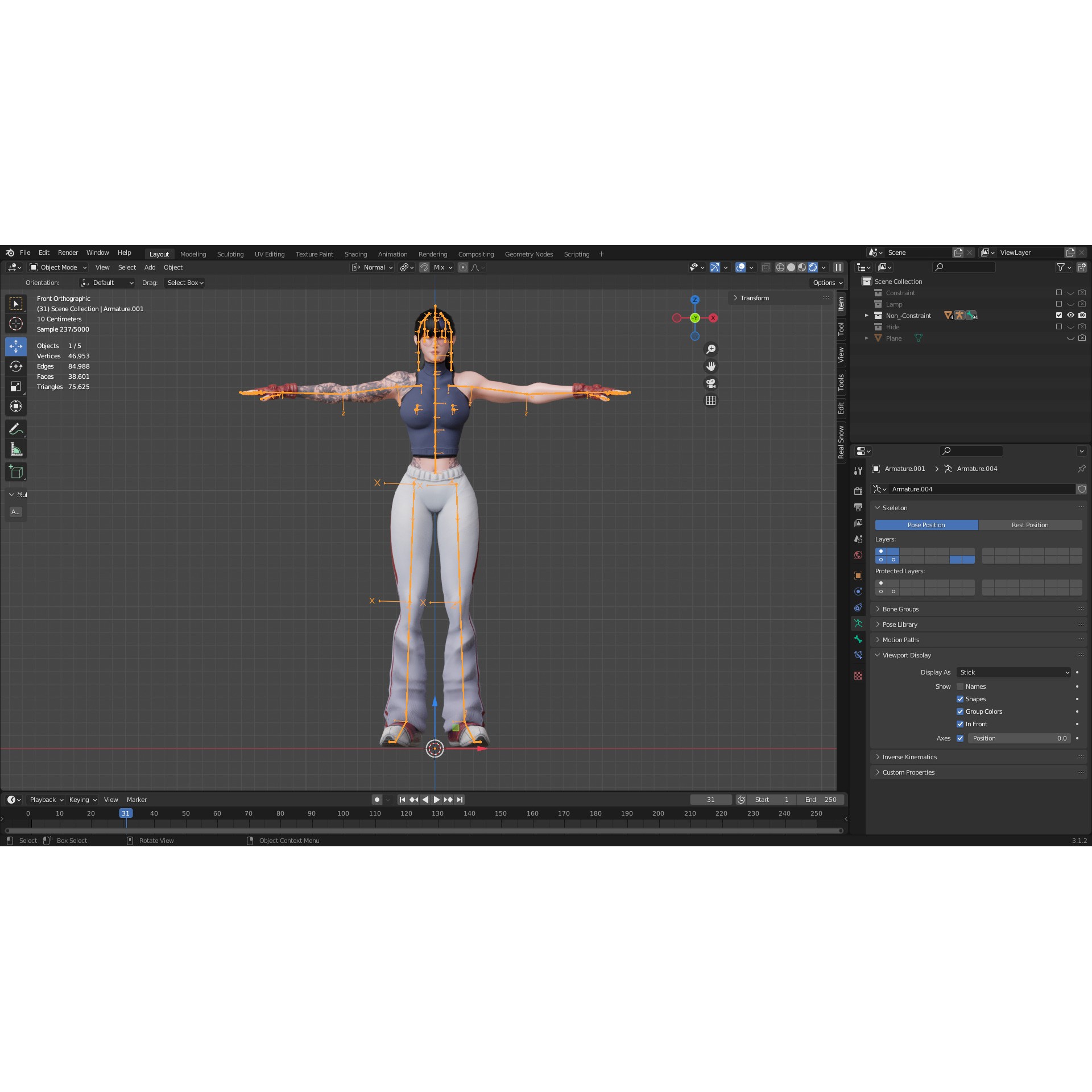 Rin - Low-Poly Game-Ready 3D Model - View 23