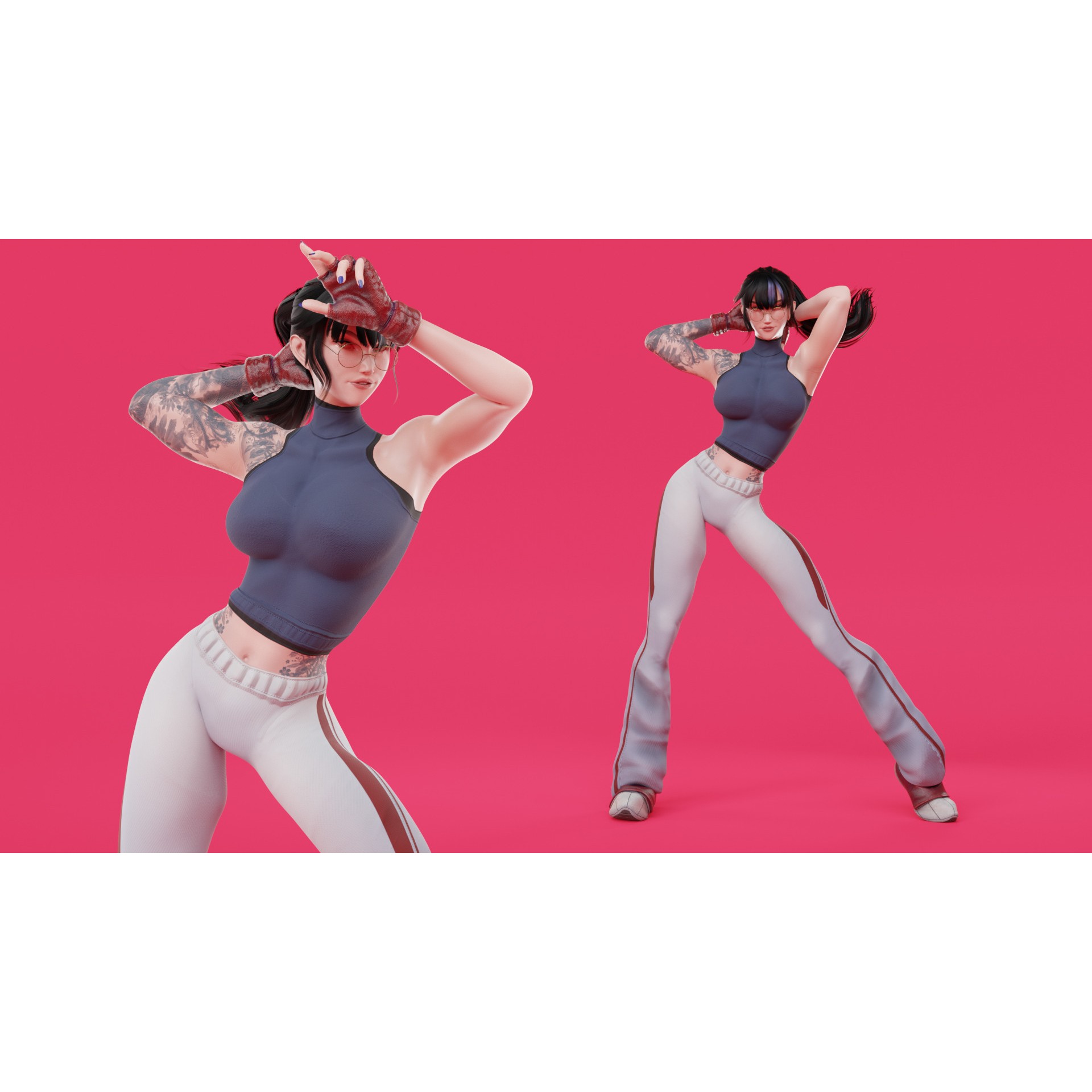 Rin - Low-Poly Game-Ready 3D Model - View 4