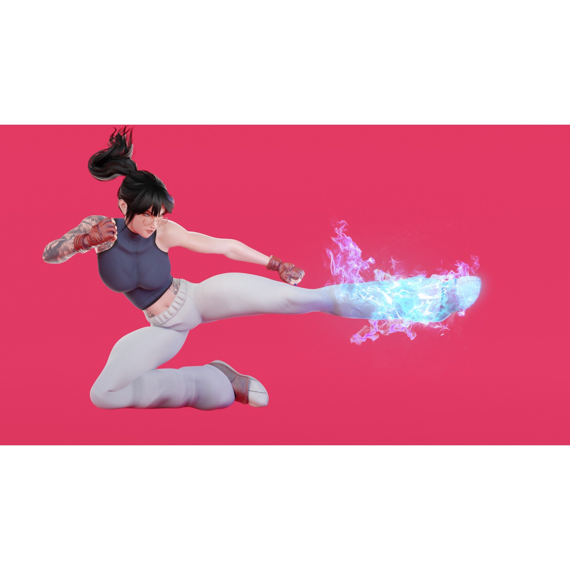 Rin - Low-Poly Game-Ready 3D Model - View 5
