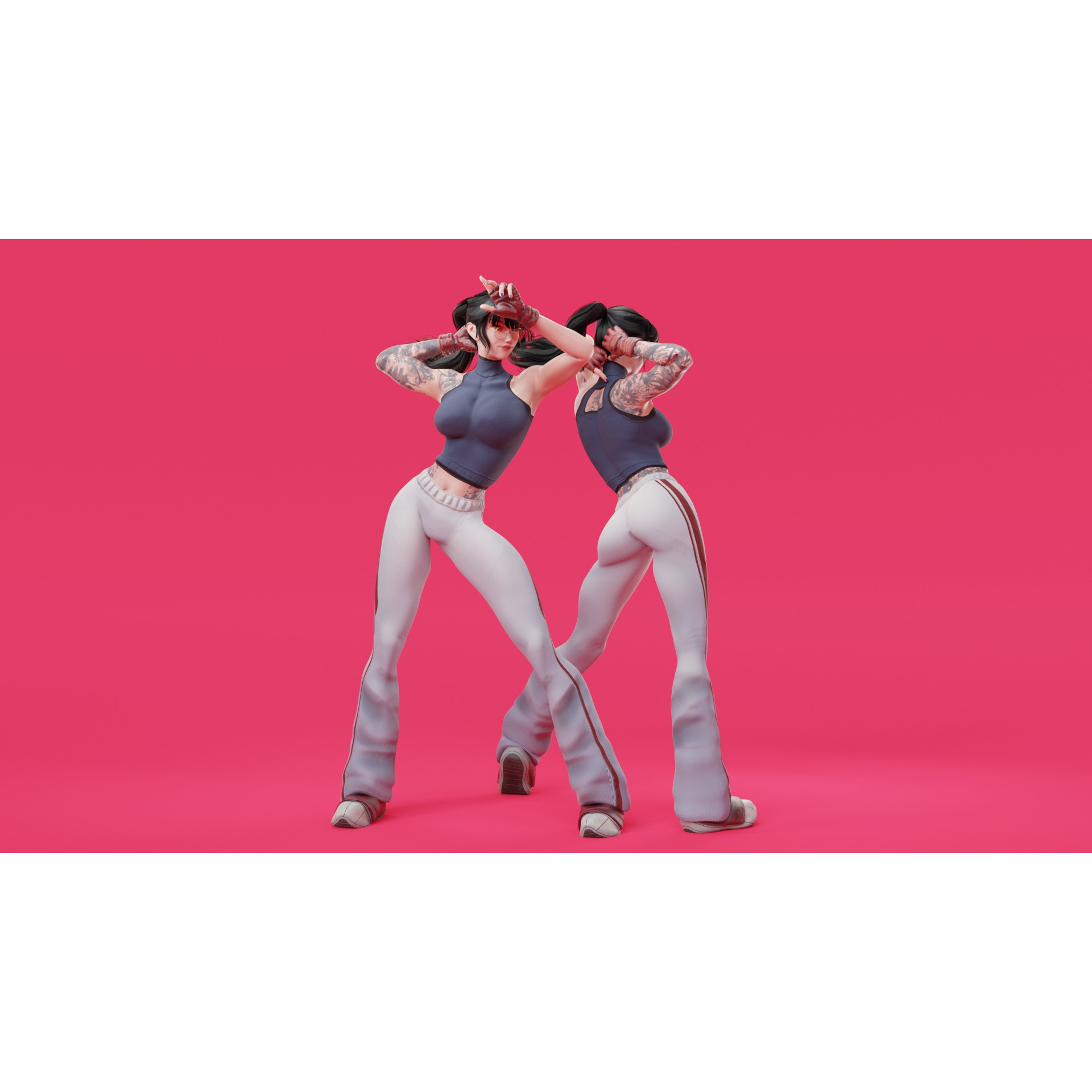 Rin - Low-Poly Game-Ready 3D Model - View 9
