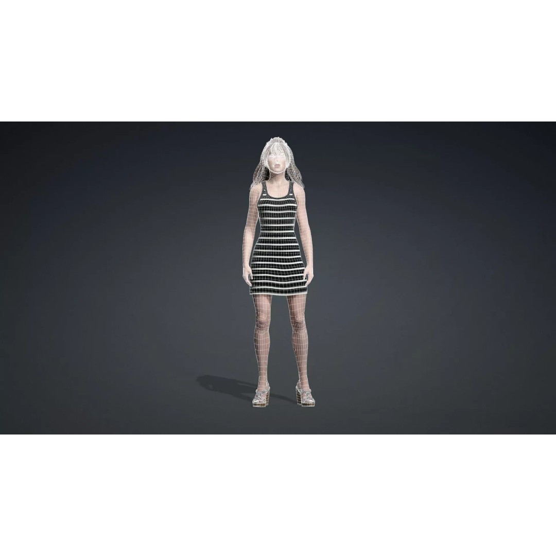 Beautiful Woman 3D Model – Realistic Character, Rigged FBX - View 13