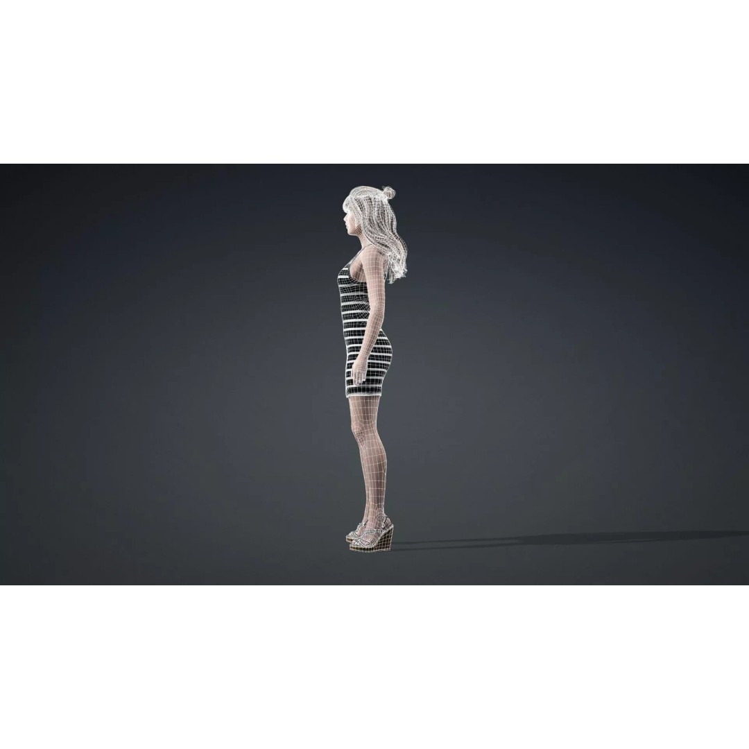 Beautiful Woman 3D Model – Realistic Character, Rigged FBX - View 15