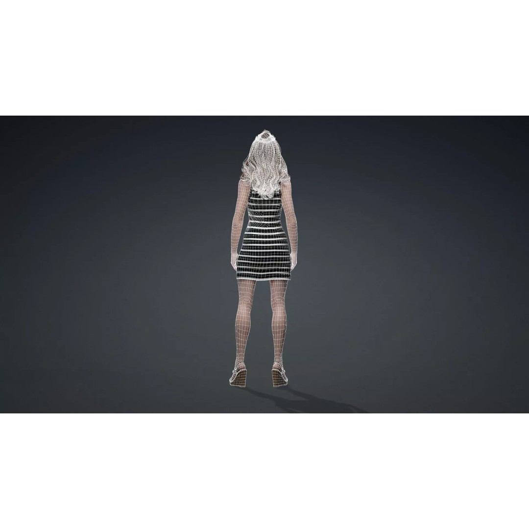 Beautiful Woman 3D Model – Realistic Character, Rigged FBX - View 16