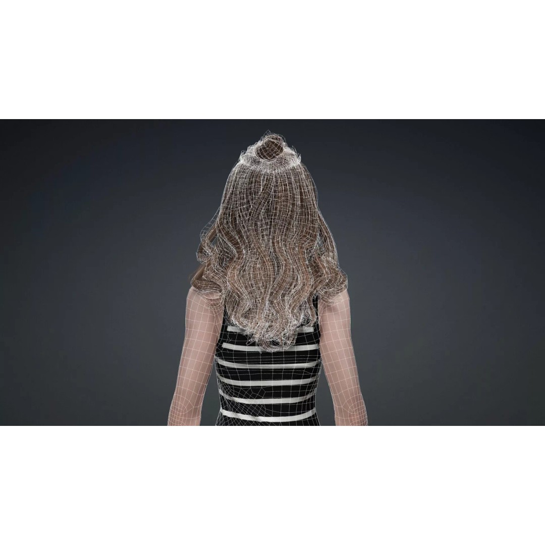 Beautiful Woman 3D Model – Realistic Character, Rigged FBX - View 17