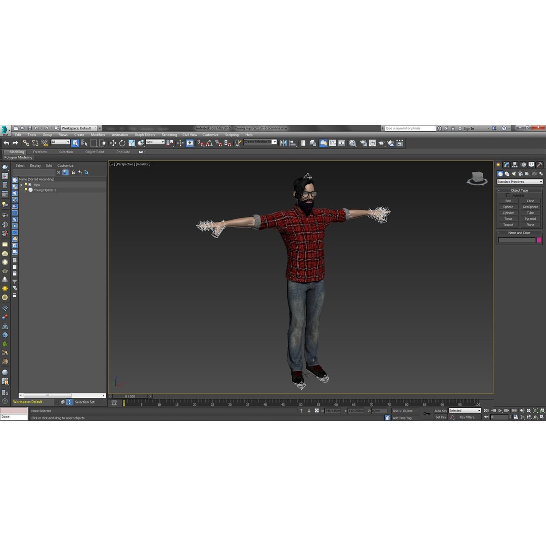 Young Hipster 3D Model – Rigged Character with Animations, FBX/OBJ - View 13