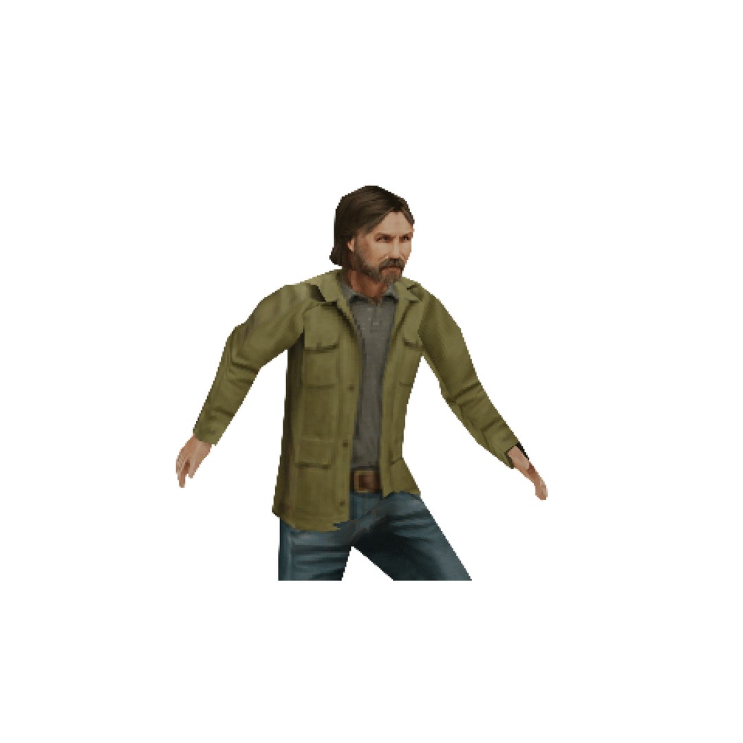 John 3D Model – Low Poly PSX Male Character, Game Ready, FBX - View 19