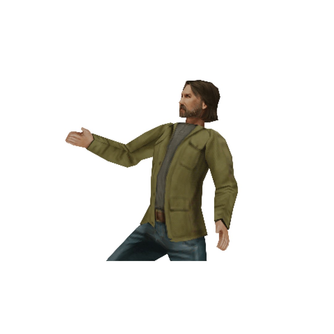 John 3D Model – Low Poly PSX Male Character, Game Ready, FBX - View 20