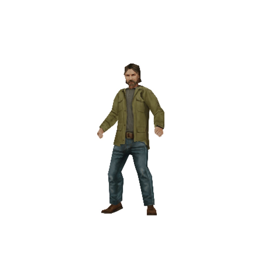 John 3D Model – Low Poly PSX Male Character, Game Ready, FBX - View 23