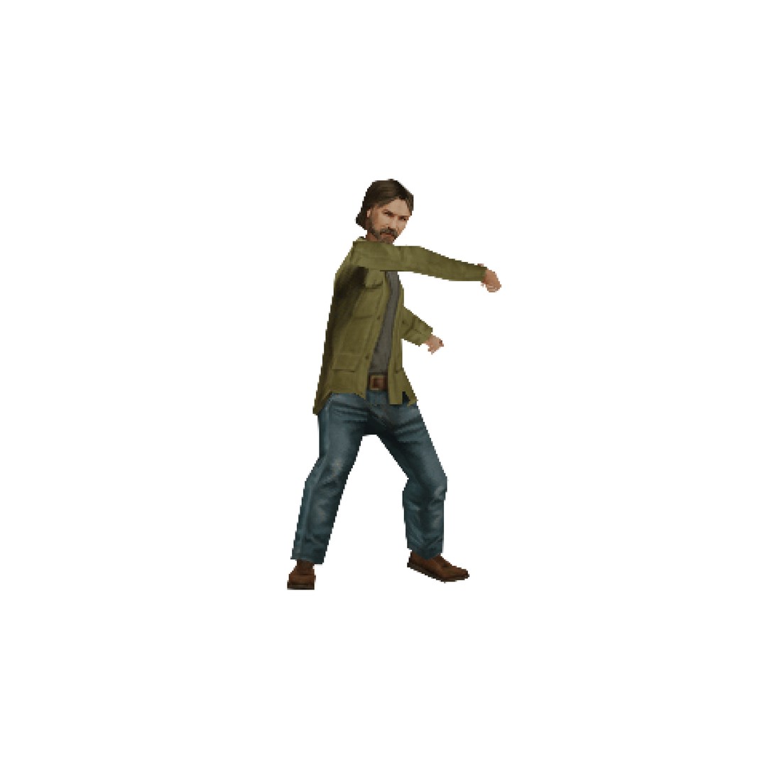 John 3D Model – Low Poly PSX Male Character, Game Ready, FBX - View 24