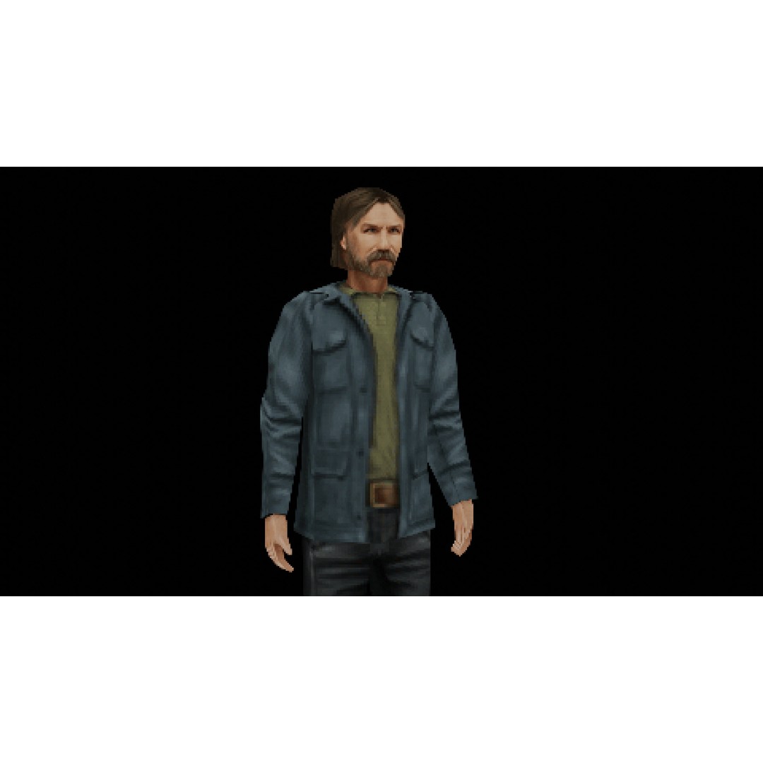 John 3D Model – Low Poly PSX Male Character, Game Ready, FBX - View 3