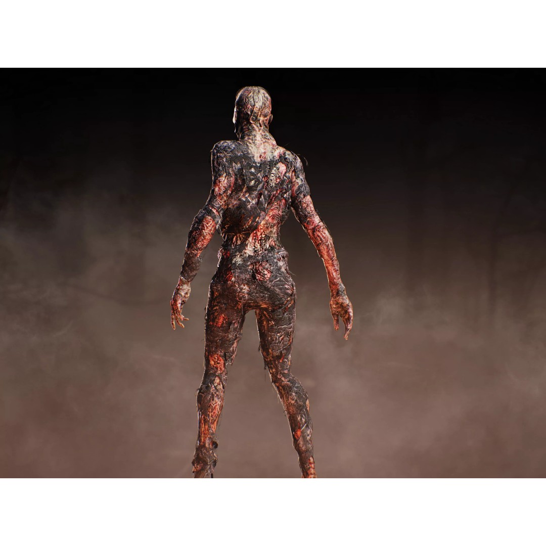 Burned Undead 3D Model – Low Poly Rigged Character, FBX, PBR - View 9