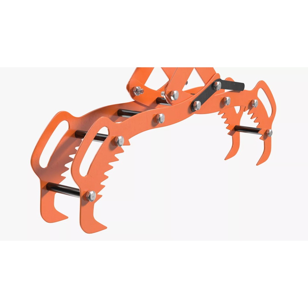 Timber Lifting Tongs 3D Model – Rigged Industrial Tool for Animation - View 10