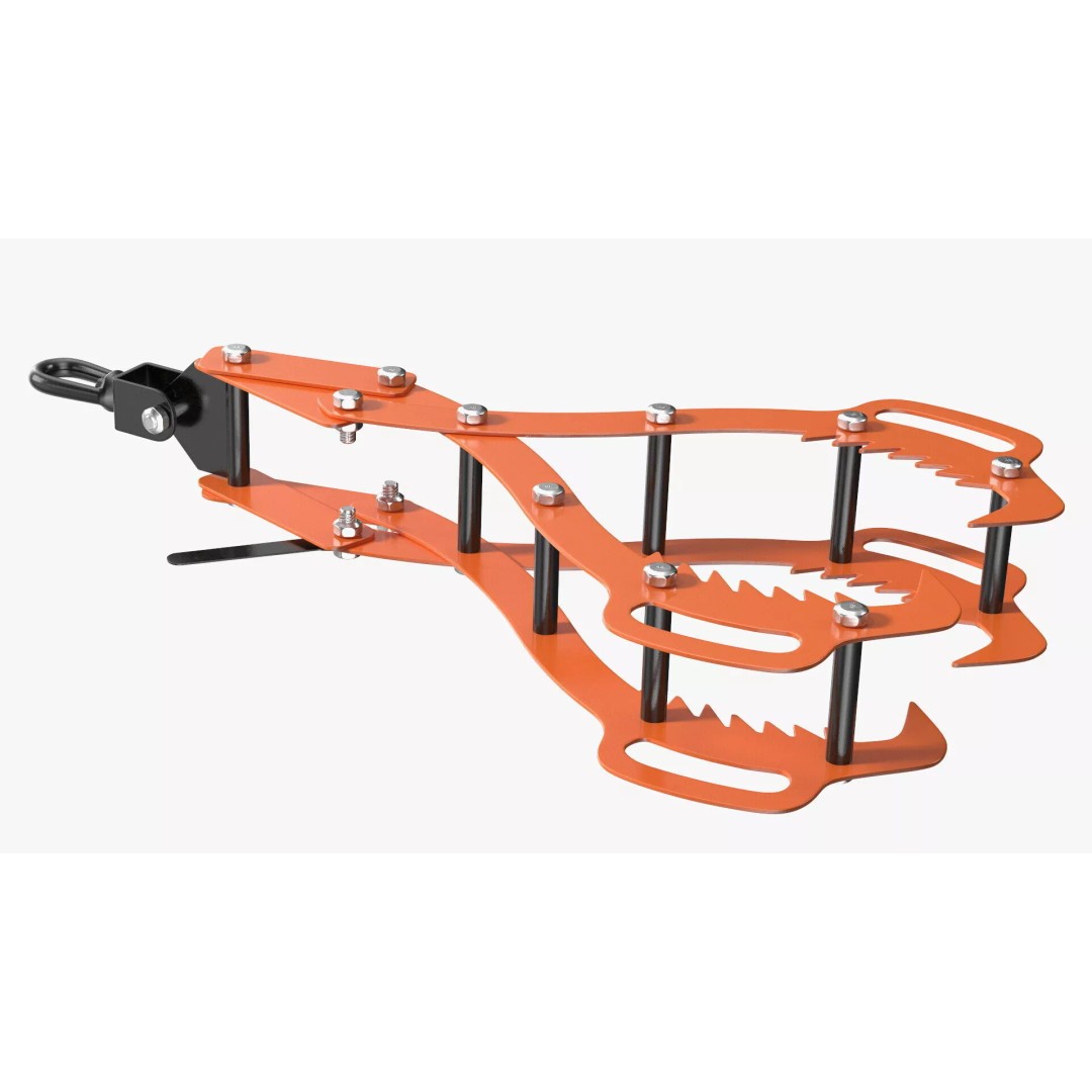Timber Lifting Tongs 3D Model – Rigged Industrial Tool for Animation - View 12