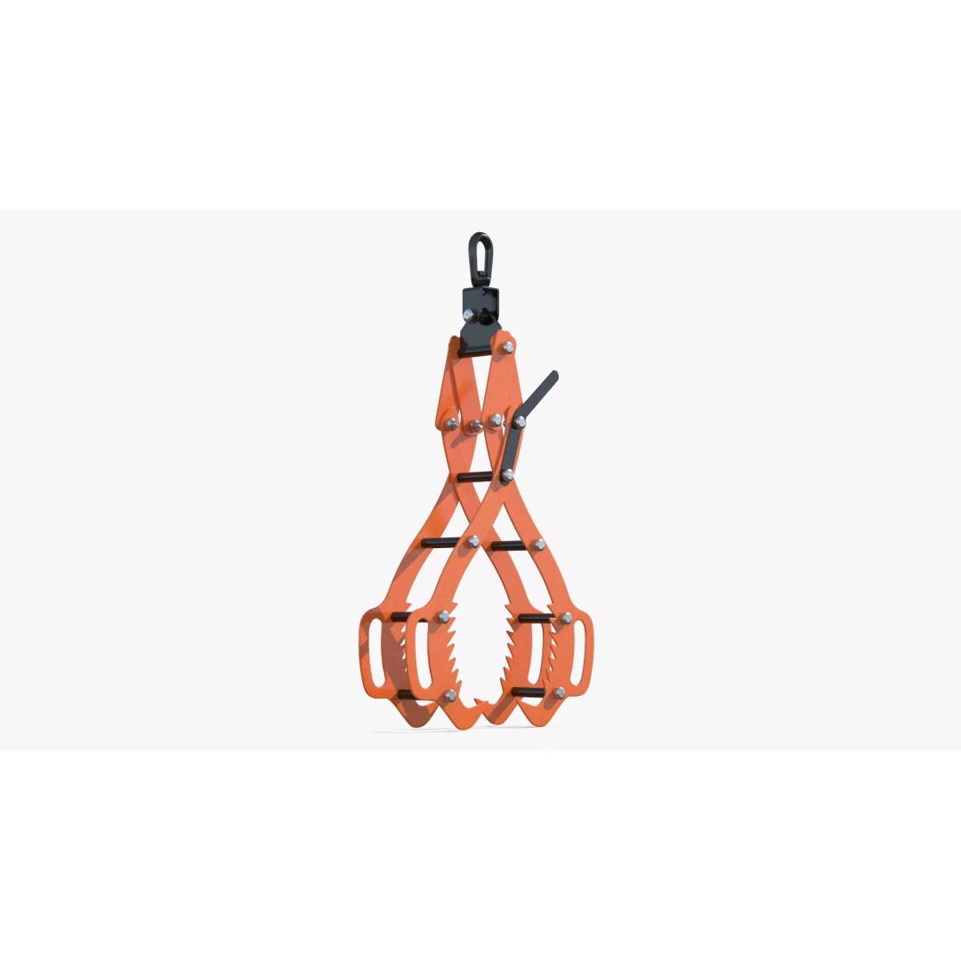 Timber Lifting Tongs 3D Model – Rigged Industrial Tool for Animation - View 2