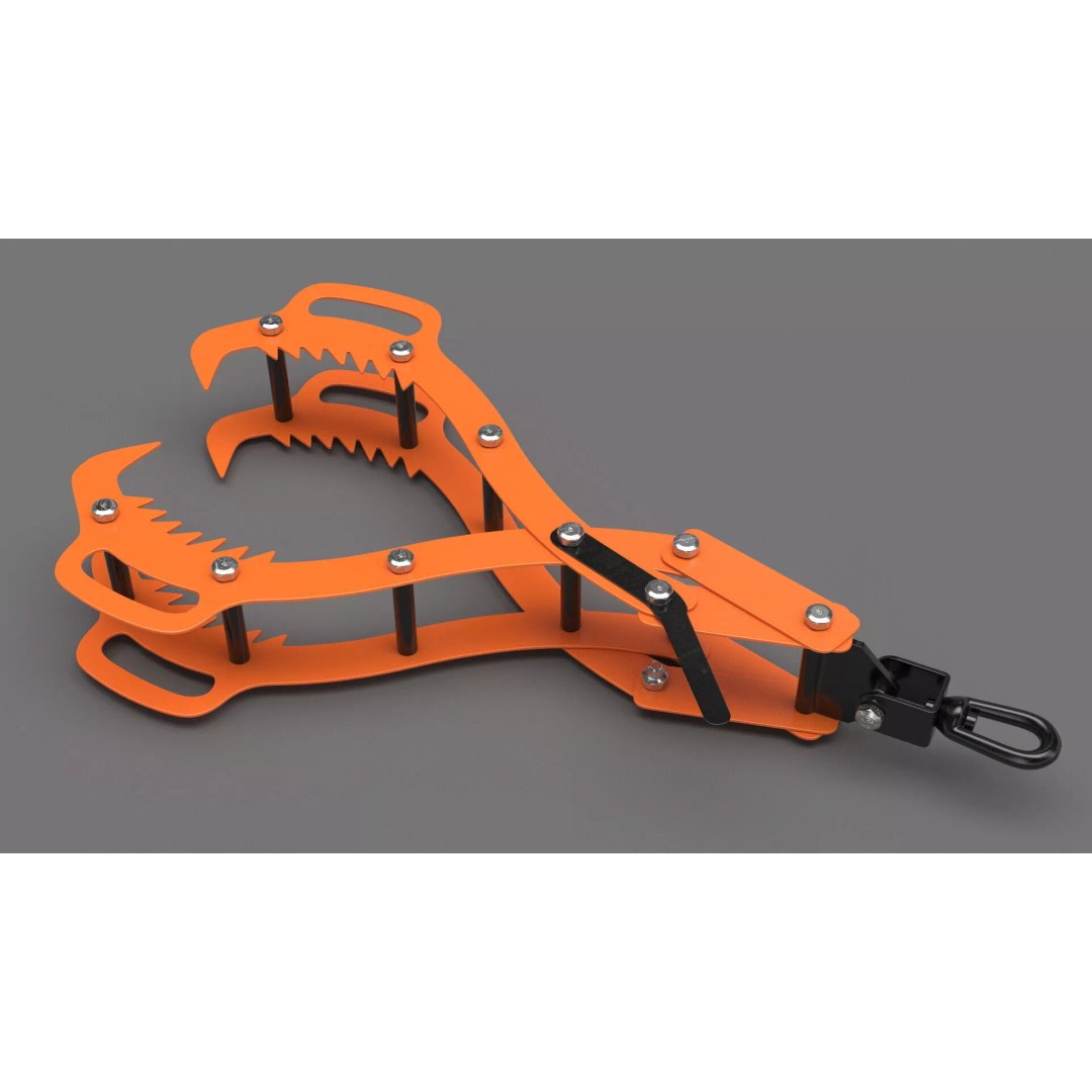Timber Lifting Tongs 3D Model – Rigged Industrial Tool for Animation - View 7