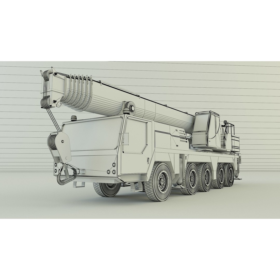 LTM 1110 Crane 3D Model – Industrial Vehicle, FBX & OBJ Formats