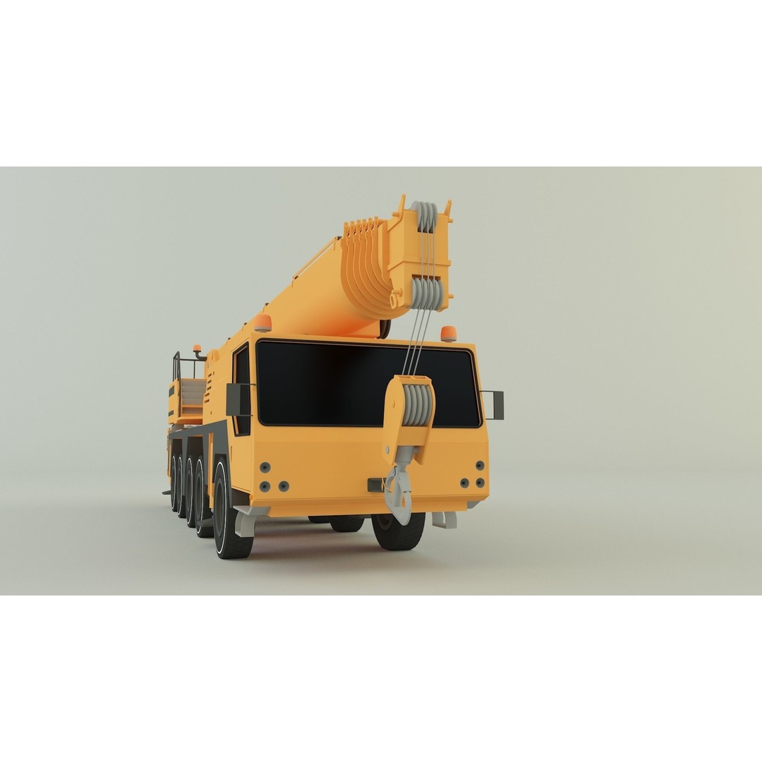 LTM 1110 Crane 3D Model – Industrial Vehicle, FBX & OBJ Formats - View 10