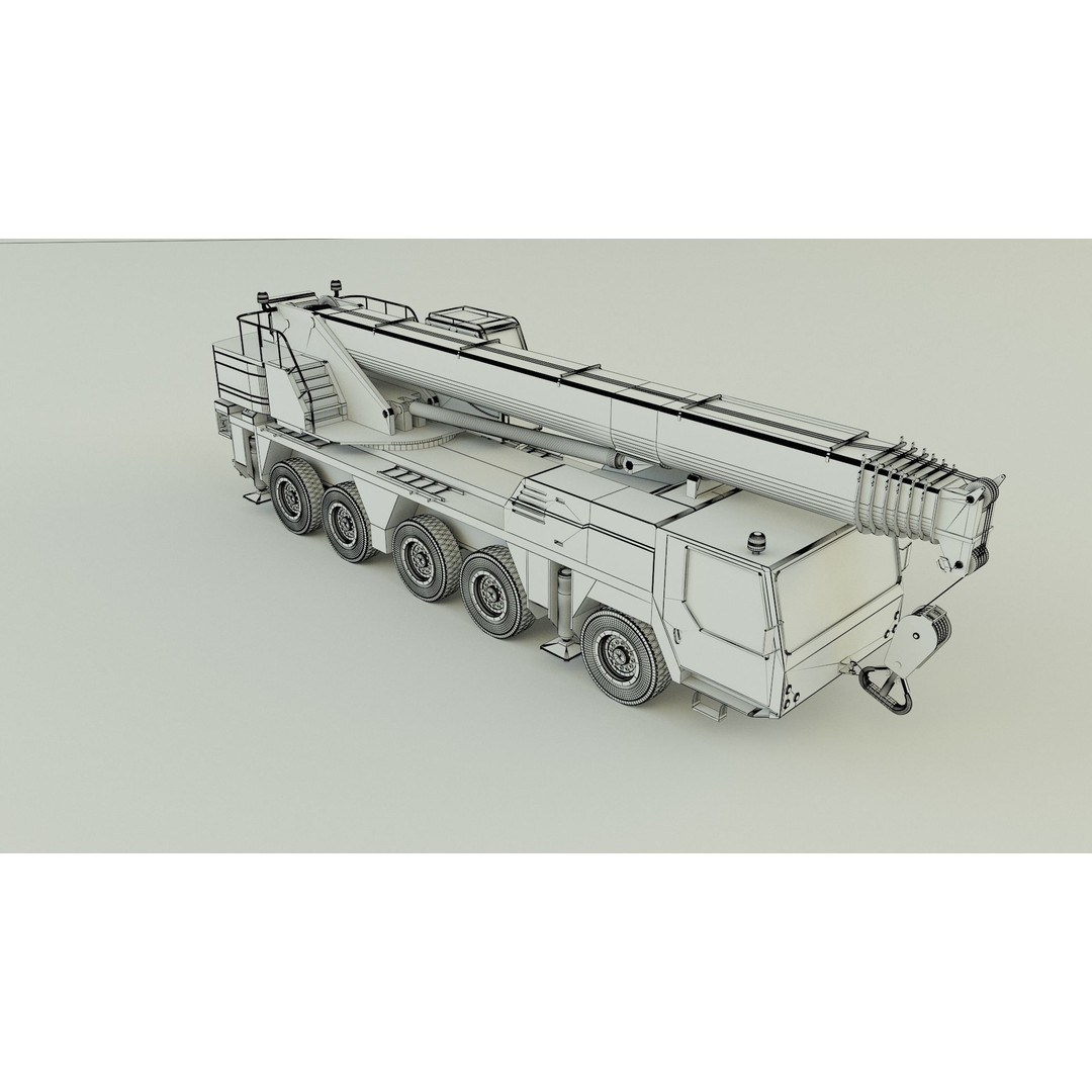 LTM 1110 Crane 3D Model – Industrial Vehicle, FBX & OBJ Formats - View 13