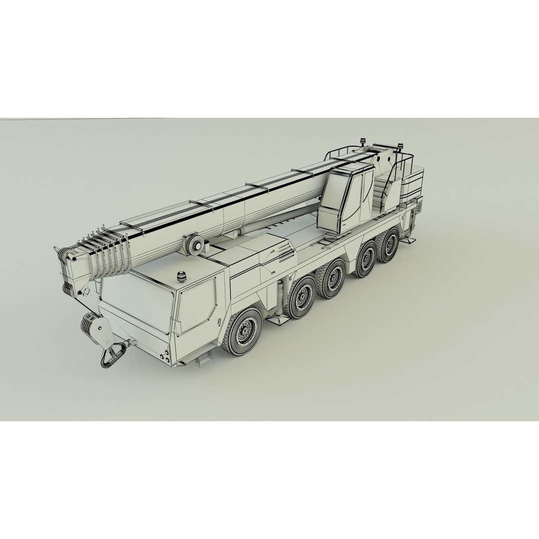 LTM 1110 Crane 3D Model – Industrial Vehicle, FBX & OBJ Formats - View 14