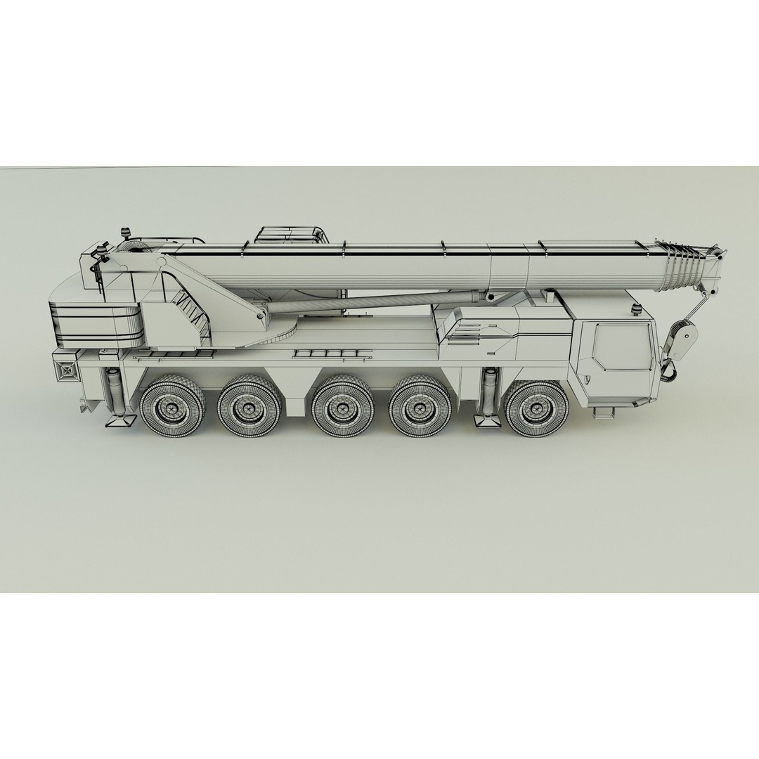 LTM 1110 Crane 3D Model – Industrial Vehicle, FBX & OBJ Formats - View 16