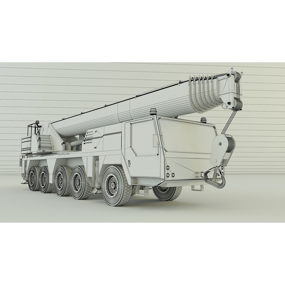 LTM 1110 Crane 3D Model – Industrial Vehicle, FBX & OBJ Formats - View 17
