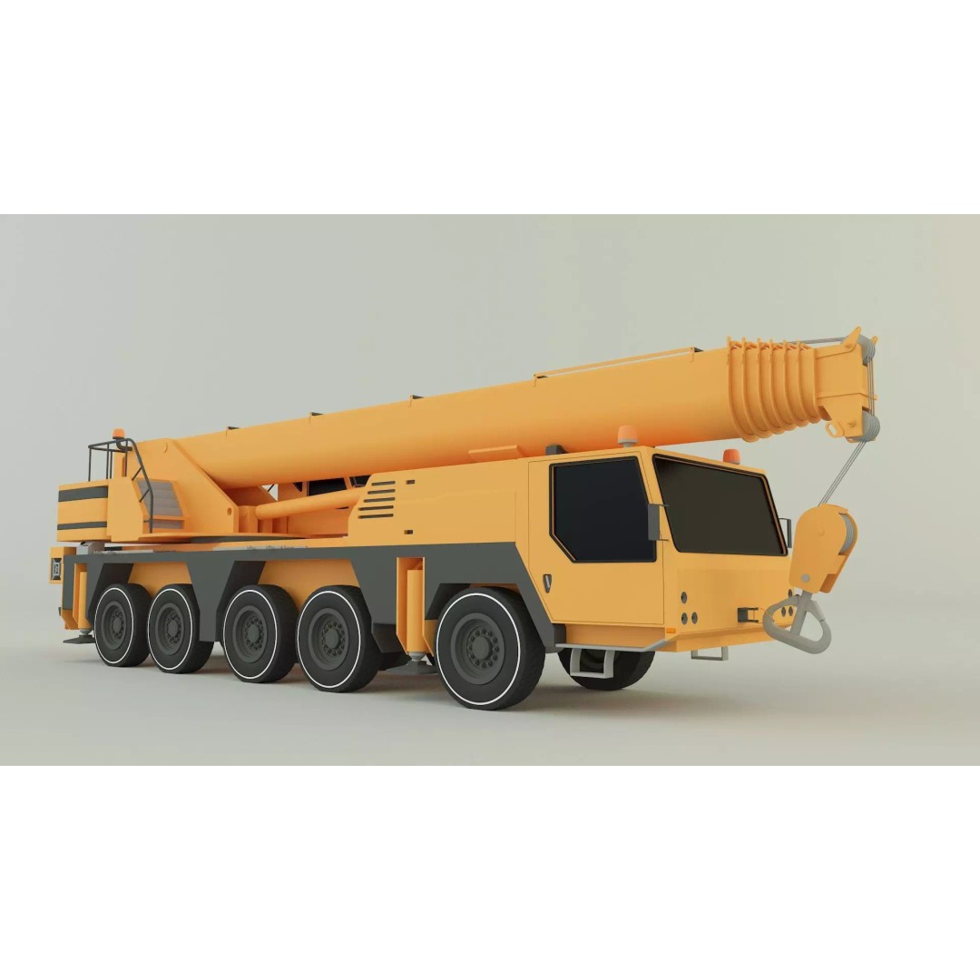LTM 1110 Crane 3D Model – Industrial Vehicle, FBX & OBJ Formats - View 2