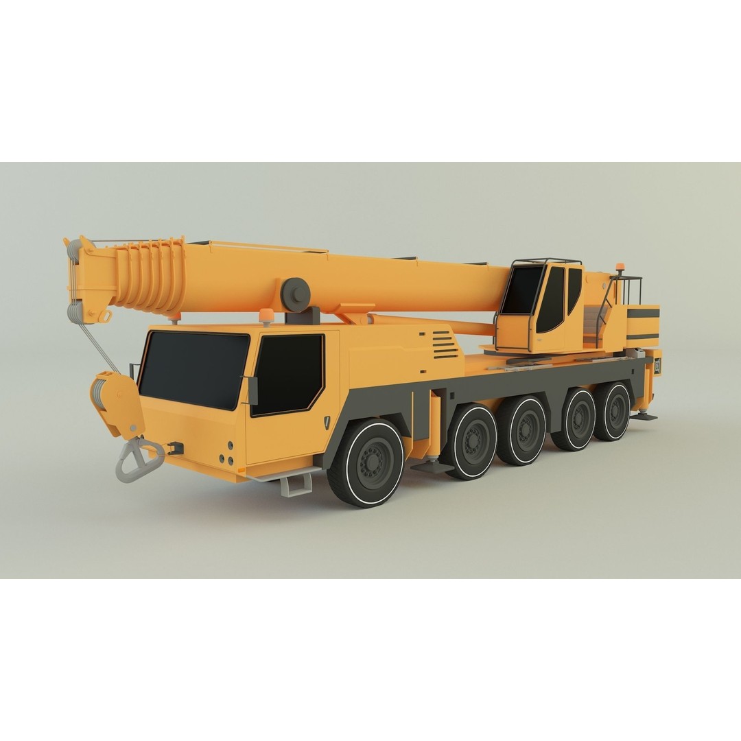 LTM 1110 Crane 3D Model – Industrial Vehicle, FBX & OBJ Formats - View 4