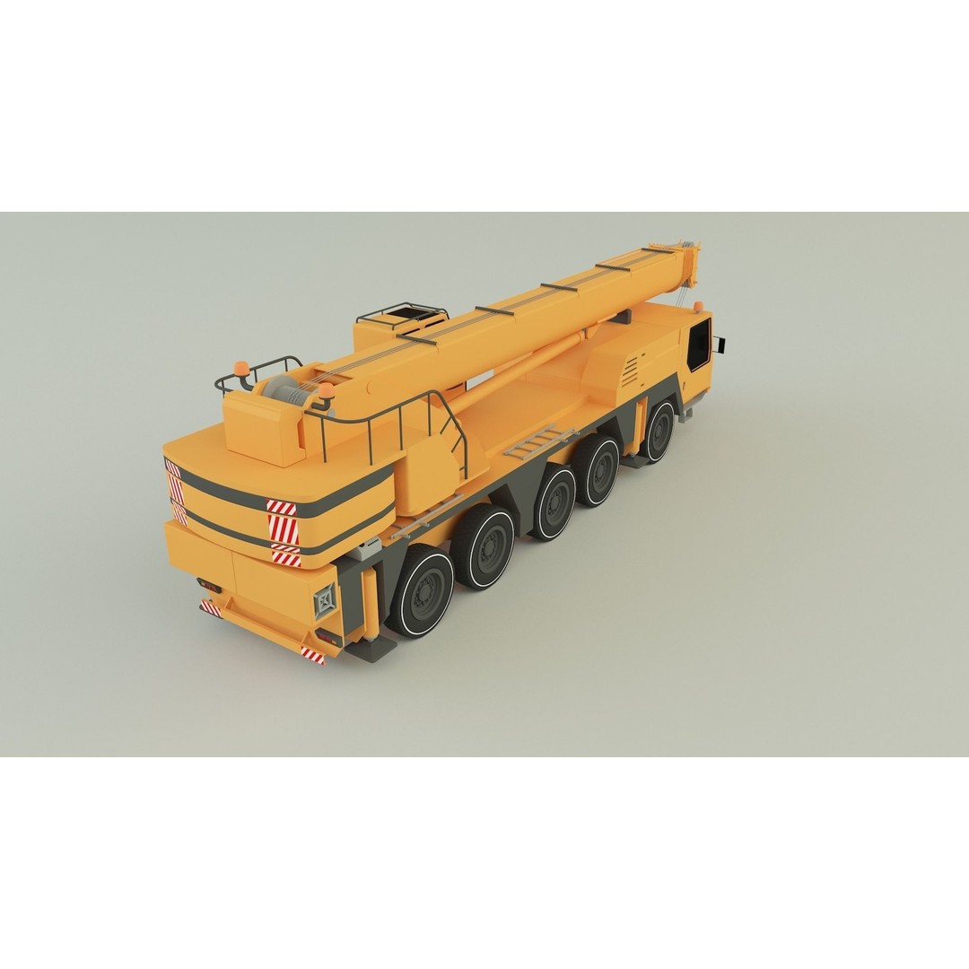 LTM 1110 Crane 3D Model – Industrial Vehicle, FBX & OBJ Formats - View 5
