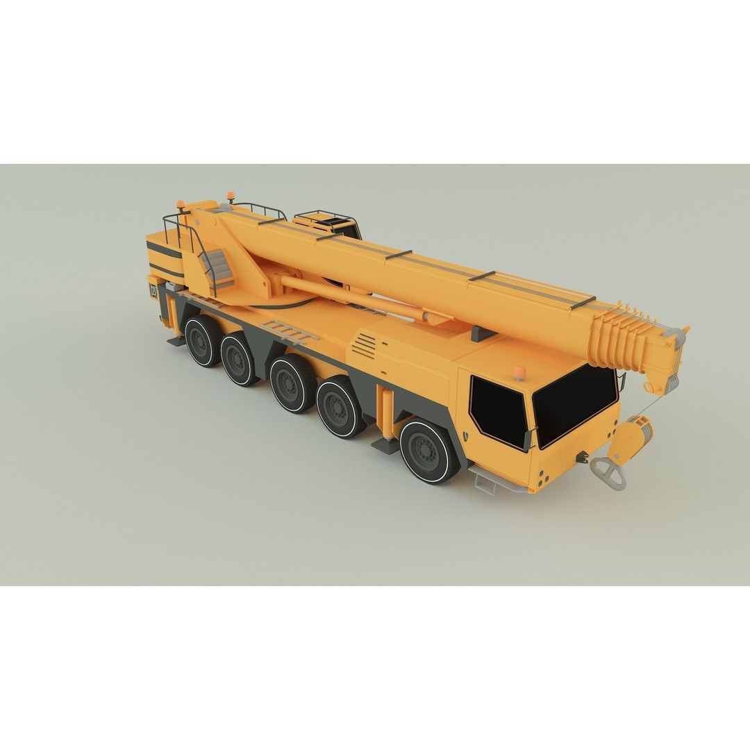 LTM 1110 Crane 3D Model – Industrial Vehicle, FBX & OBJ Formats - View 6