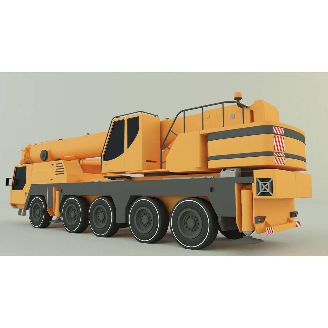 LTM 1110 Crane 3D Model – Industrial Vehicle, FBX & OBJ Formats - View 7