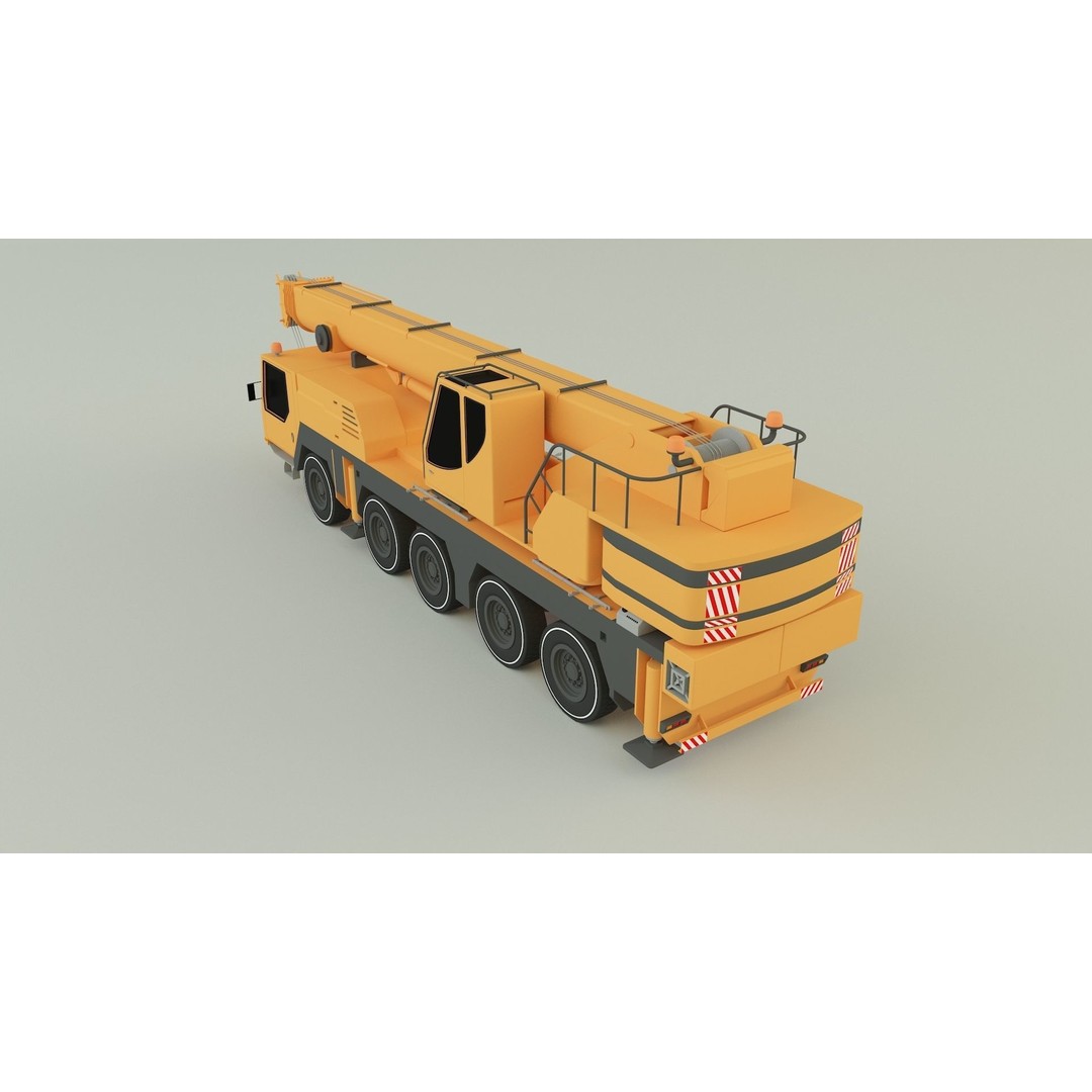 LTM 1110 Crane 3D Model – Industrial Vehicle, FBX & OBJ Formats - View 8