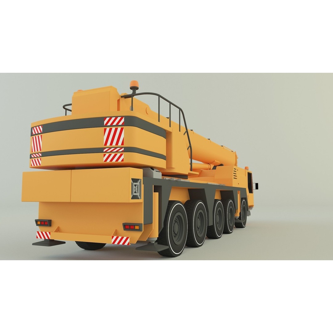 LTM 1110 Crane 3D Model – Industrial Vehicle, FBX & OBJ Formats - View 9