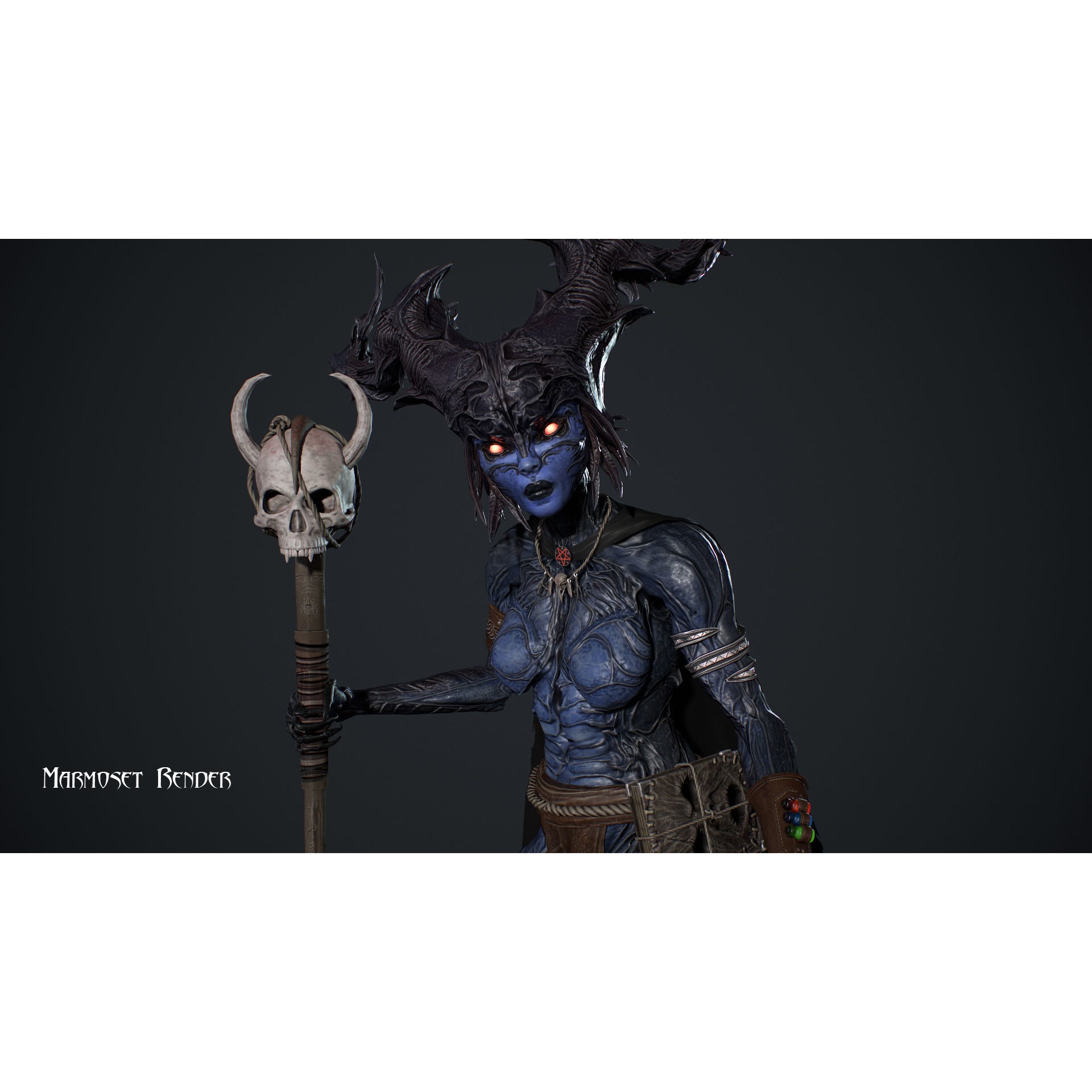 Forest Witch - Low-Poly Game-Ready 3D Model - View 10