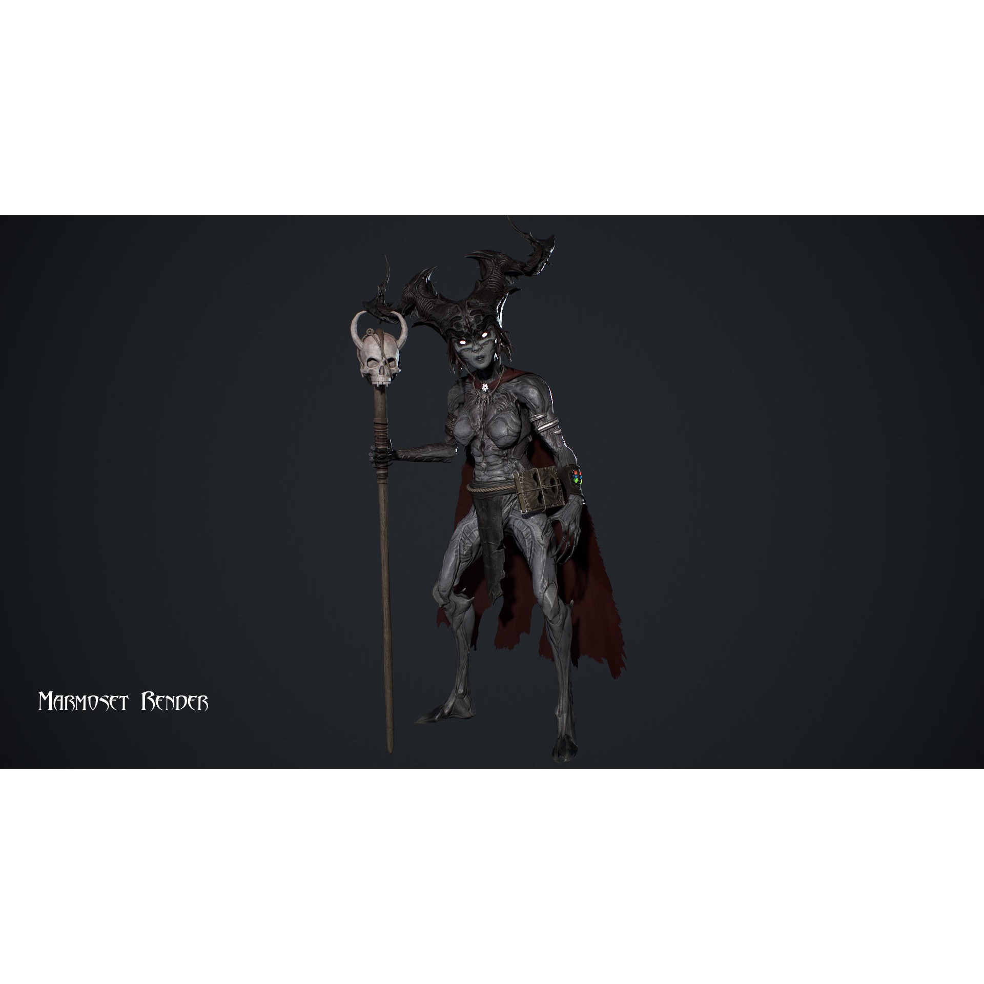 Forest Witch - Low-Poly Game-Ready 3D Model - View 11