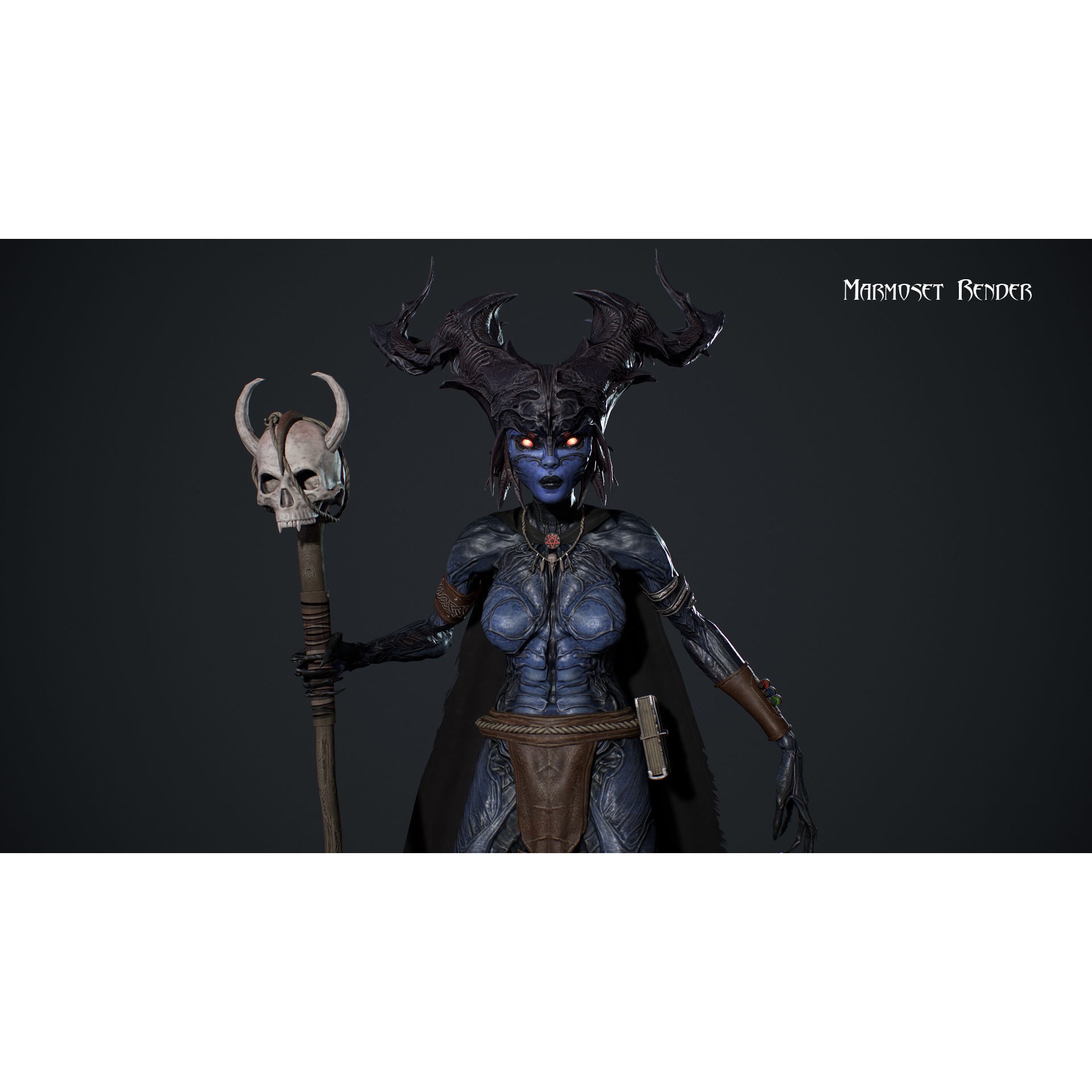 Forest Witch - Low-Poly Game-Ready 3D Model - View 12
