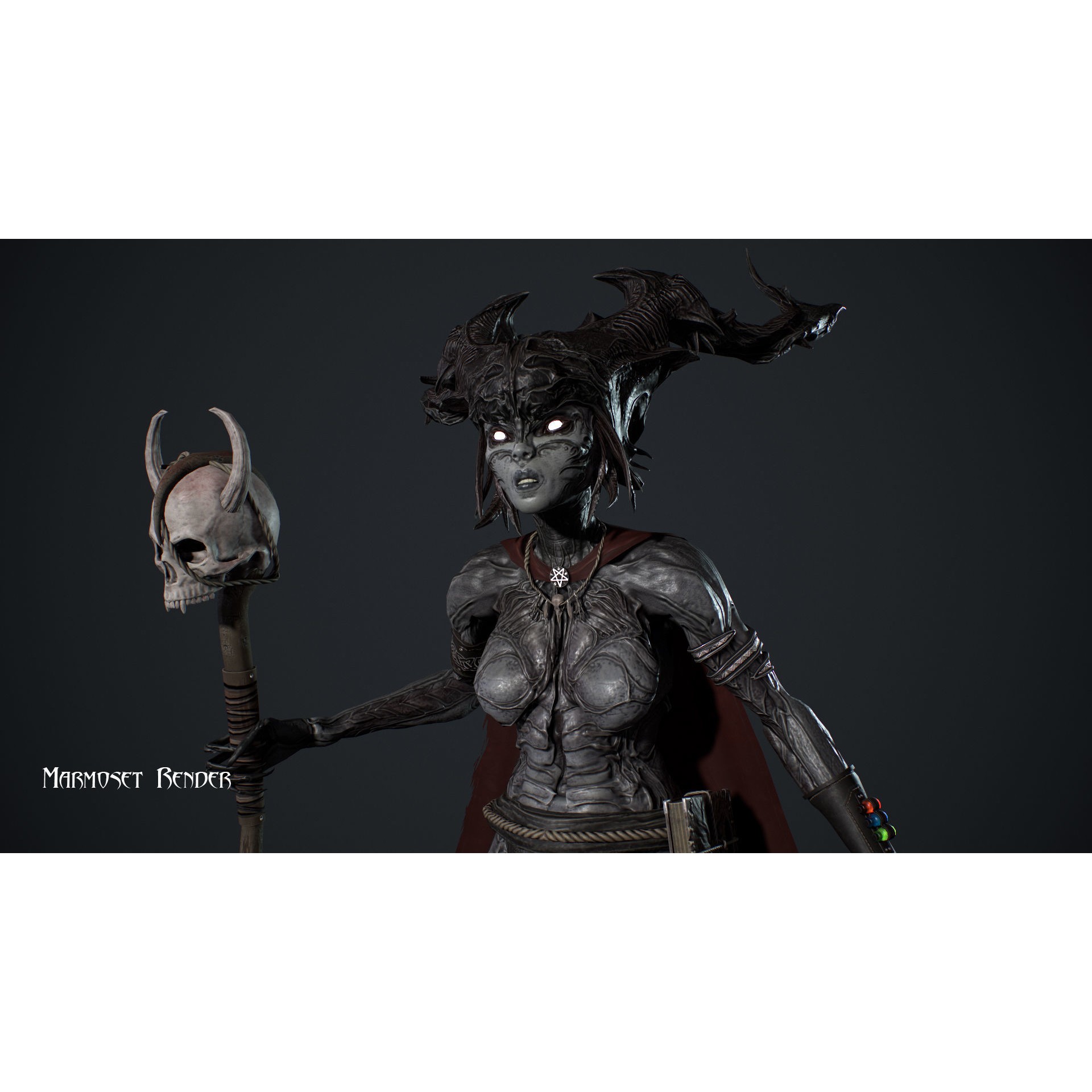 Forest Witch - Low-Poly Game-Ready 3D Model - View 13