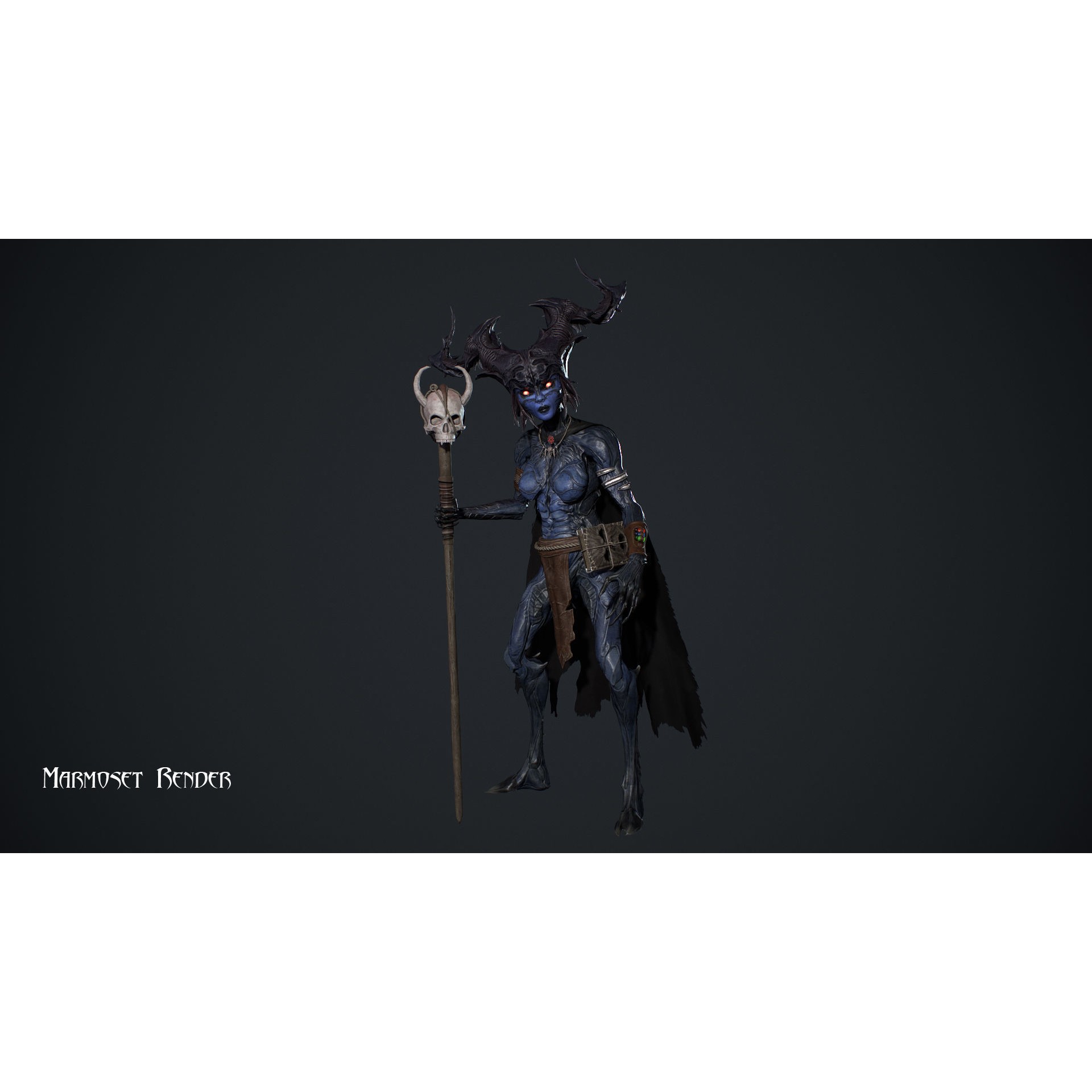 Forest Witch - Low-Poly Game-Ready 3D Model - View 14