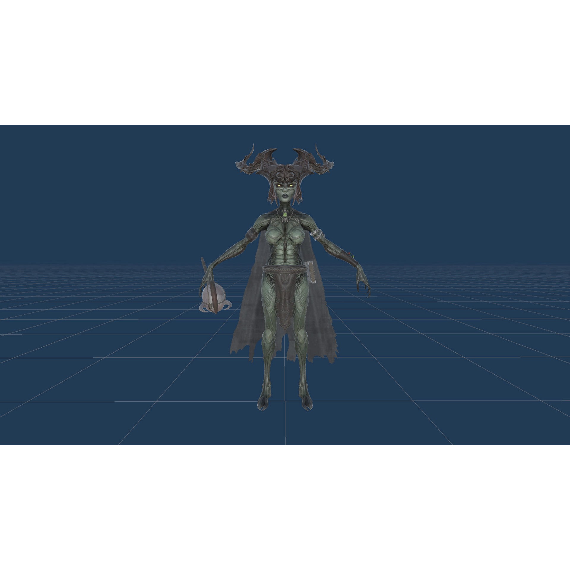 Forest Witch - Low-Poly Game-Ready 3D Model - View 27