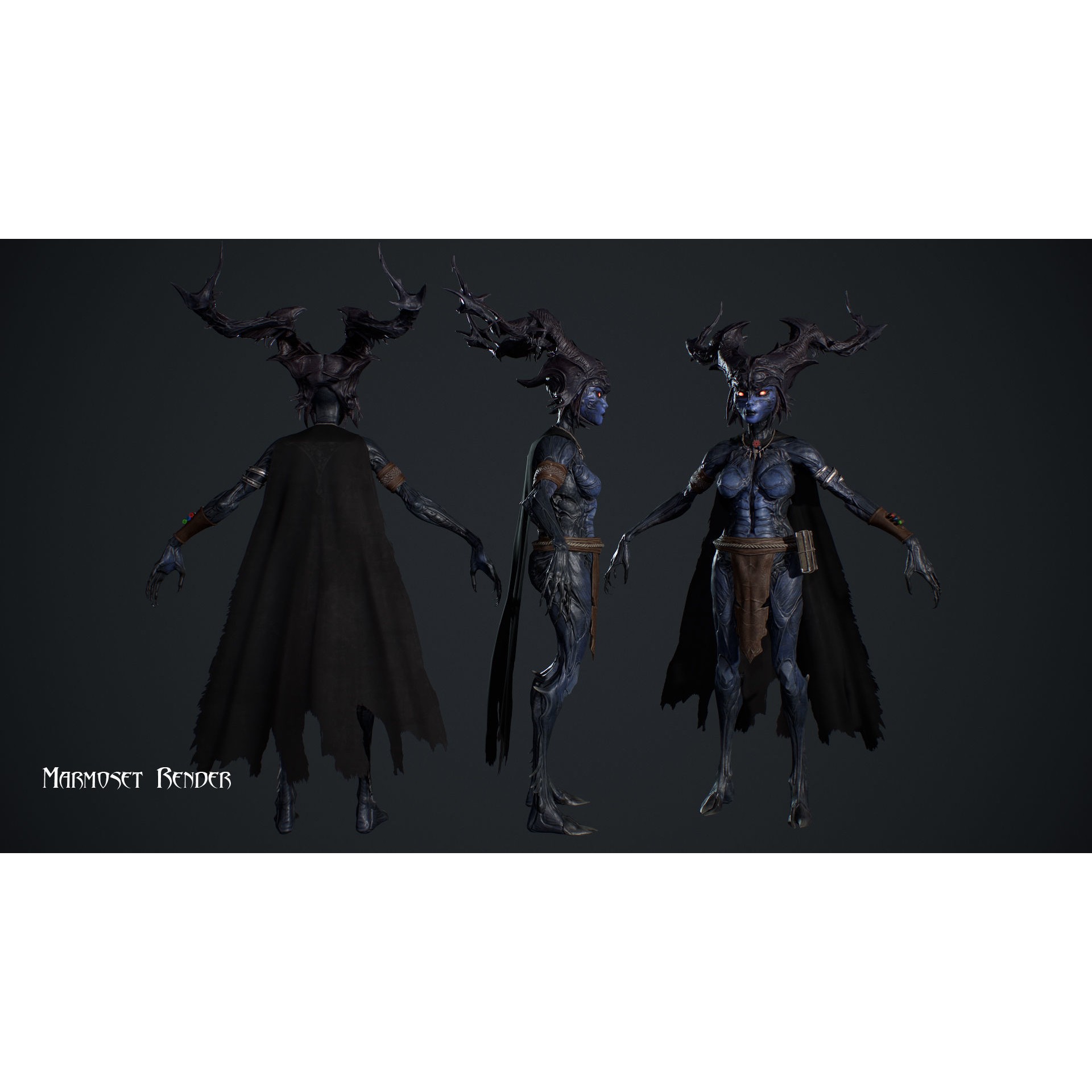 Forest Witch - Low-Poly Game-Ready 3D Model - View 6