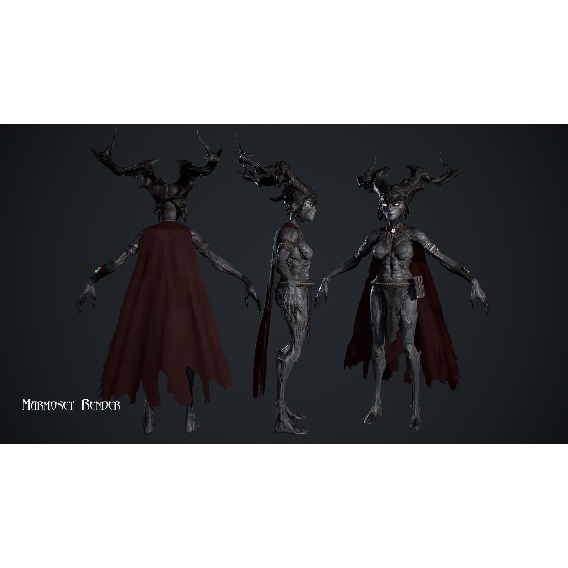 Forest Witch - Low-Poly Game-Ready 3D Model - View 7