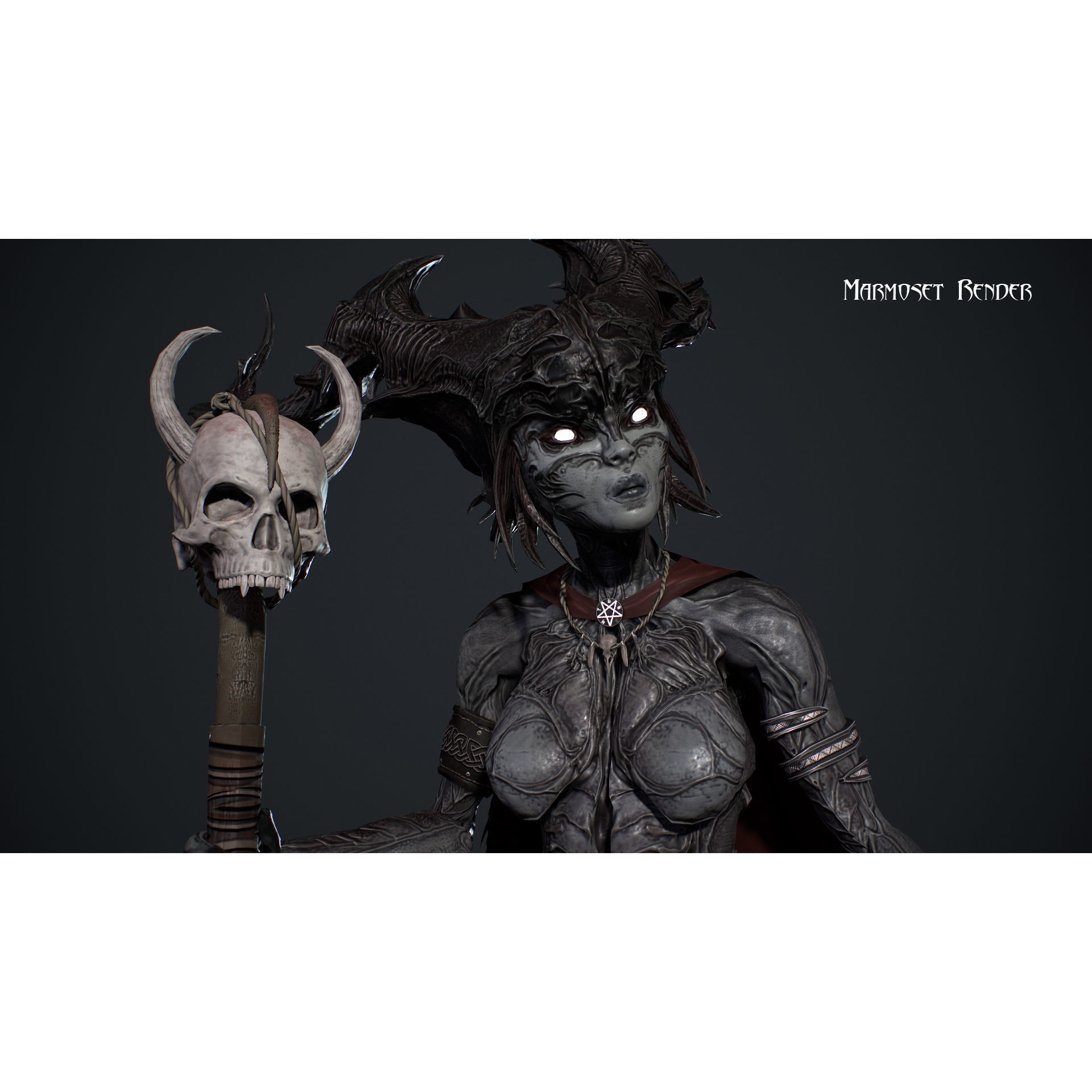 Forest Witch - Low-Poly Game-Ready 3D Model - View 8