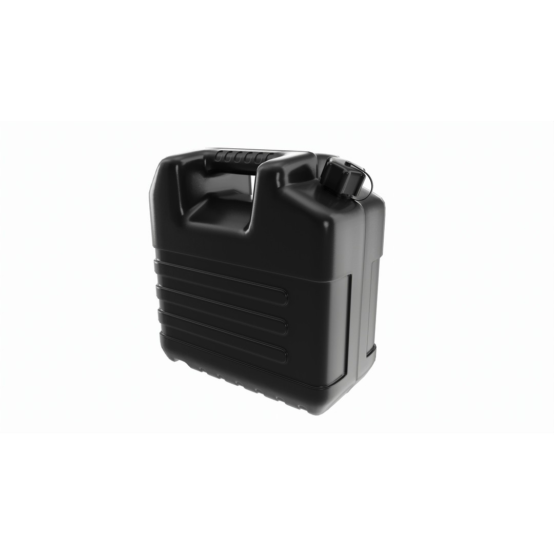 Plastic Black Fuel Oil Canister 3D Model – PBR Textured, FBX, Game Ready - View 3