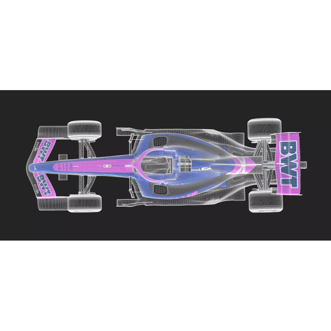 F1 Alpine A526 2026 3D Model – High Poly Racing Car, FBX, PBR Textures - View 26