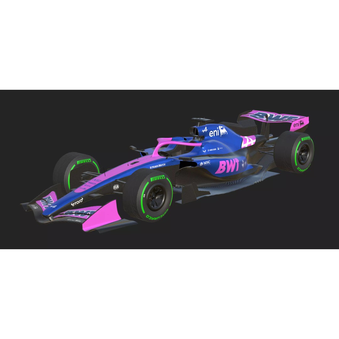F1 Alpine A526 2026 3D Model – High Poly Racing Car, FBX, PBR Textures - View 31