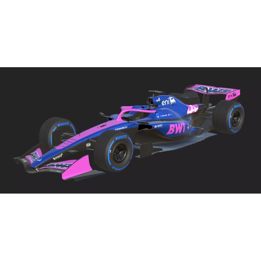 F1 Alpine A526 2026 3D Model – High Poly Racing Car, FBX, PBR Textures - View 32