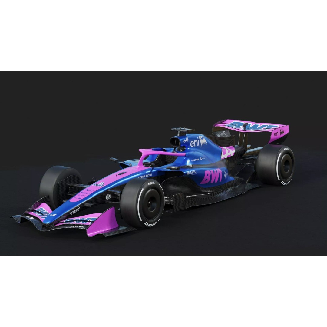 F1 Alpine A526 2026 3D Model – High Poly Racing Car, FBX, PBR Textures - View 5