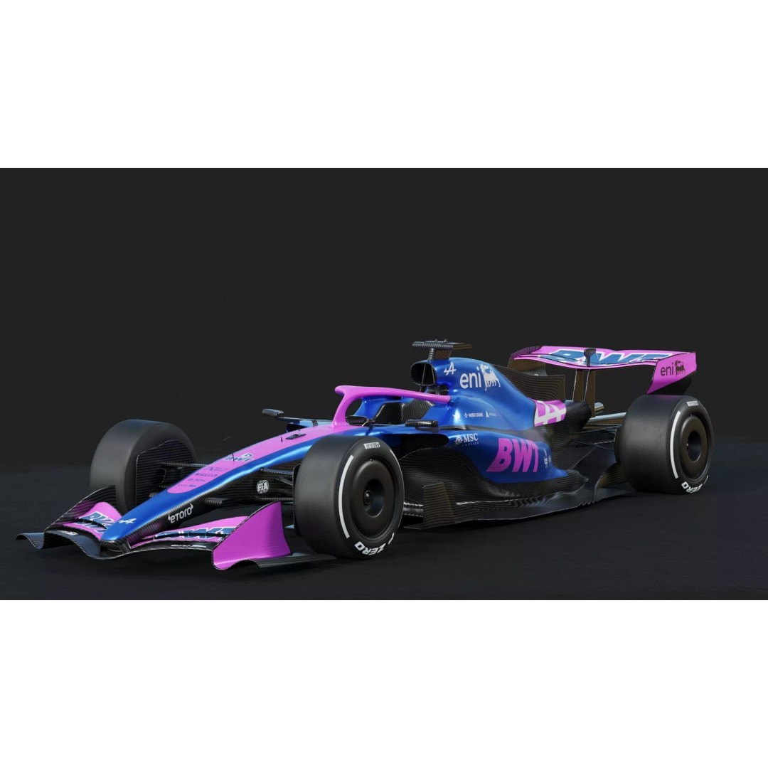 F1 Alpine A526 2026 3D Model – High Poly Racing Car, FBX, PBR Textures - View 9