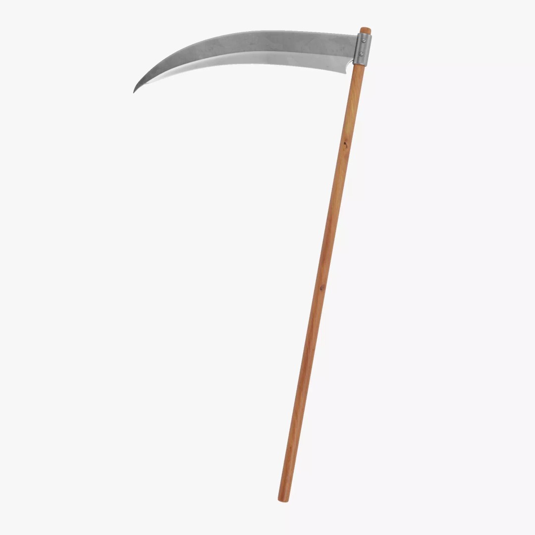 Scythe 3D Model – Realistic Low-Poly Tool, Blender & FBX Formats