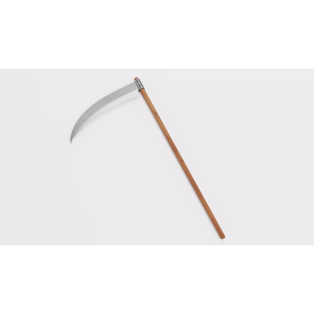 Scythe 3D Model – Realistic Low-Poly Tool, Blender & FBX Formats - View 3